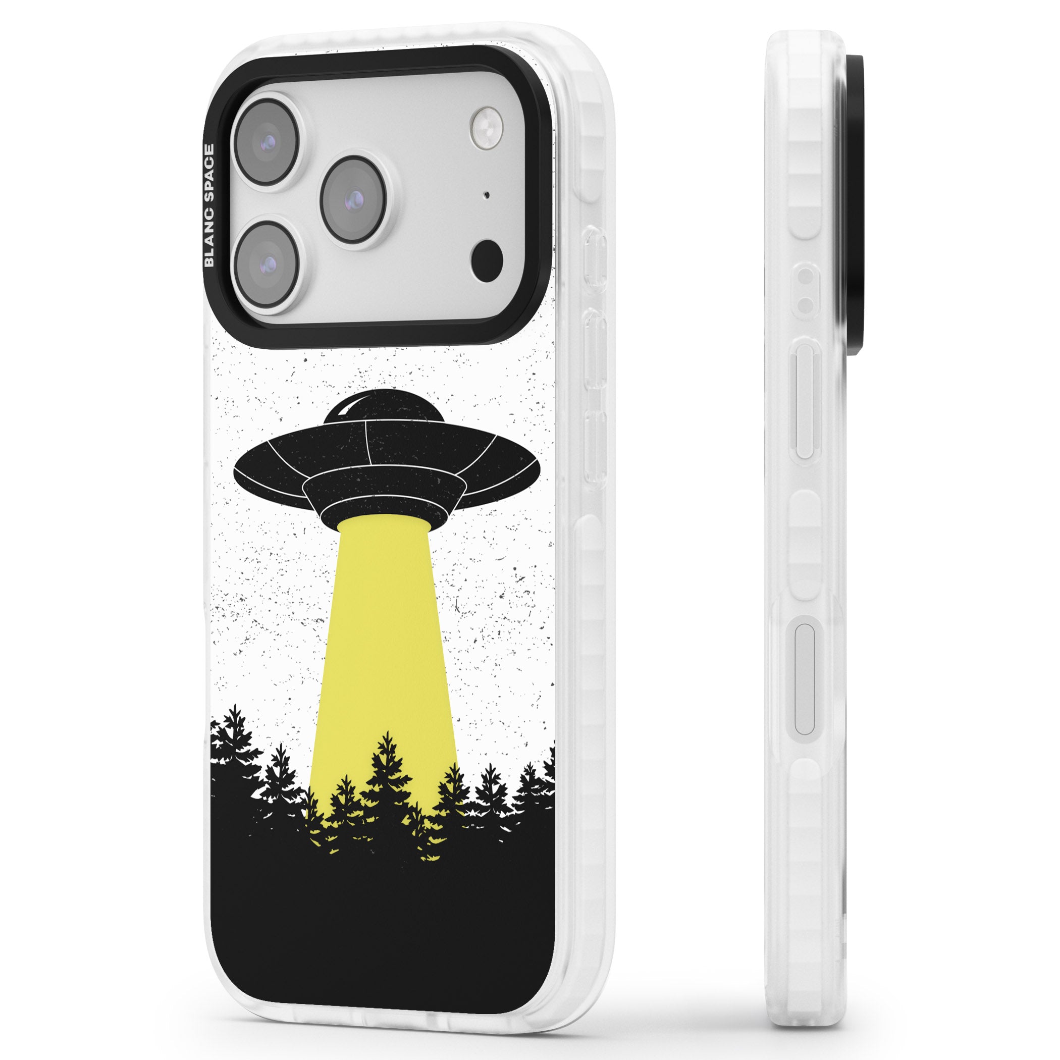 Alien Abduction iPhone 17 Pro Max Impact Clear Phone Case Side Profile
