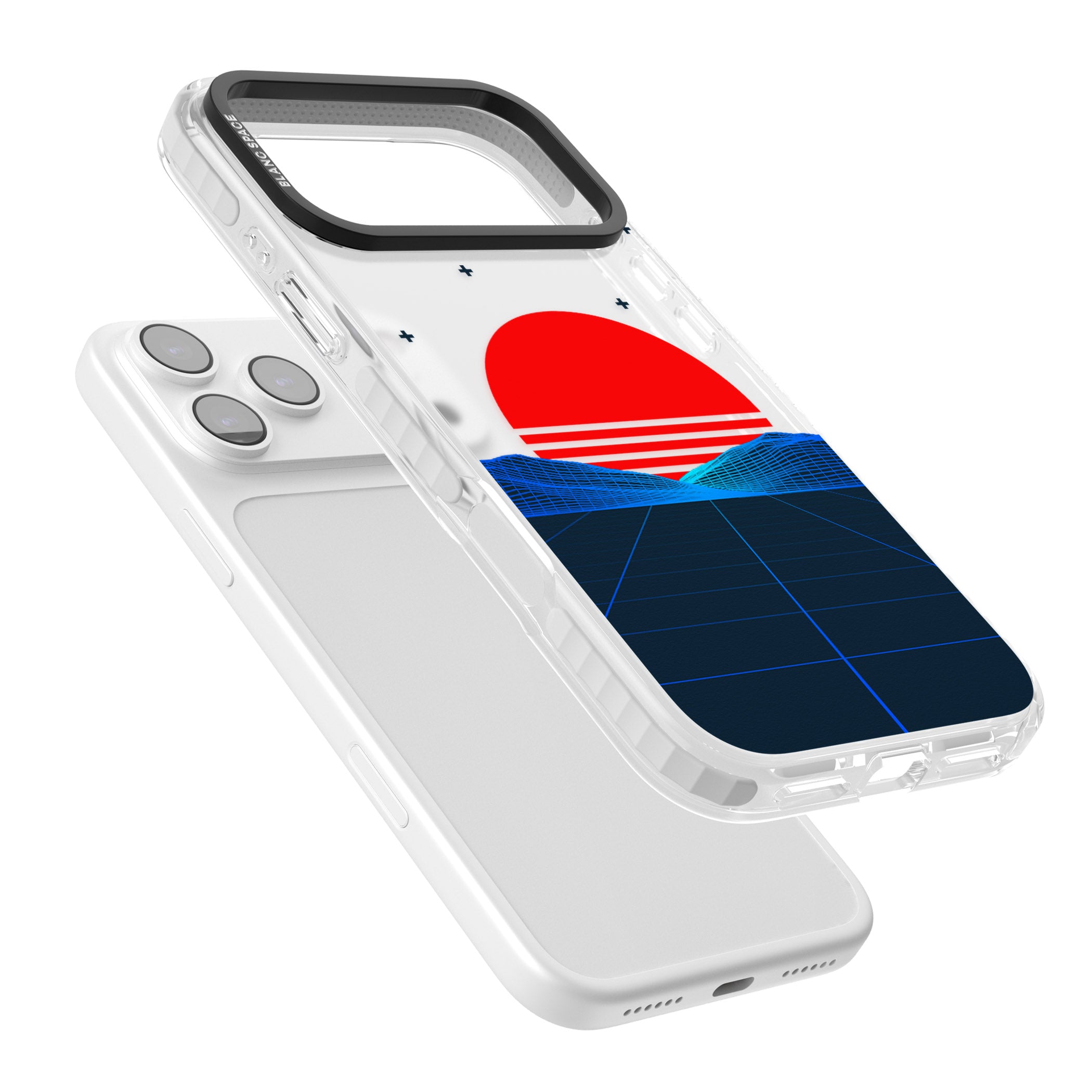 Japanese Sunset Vaporwave iPhone 17 Pro Max Impact Clear Phone Case Colours