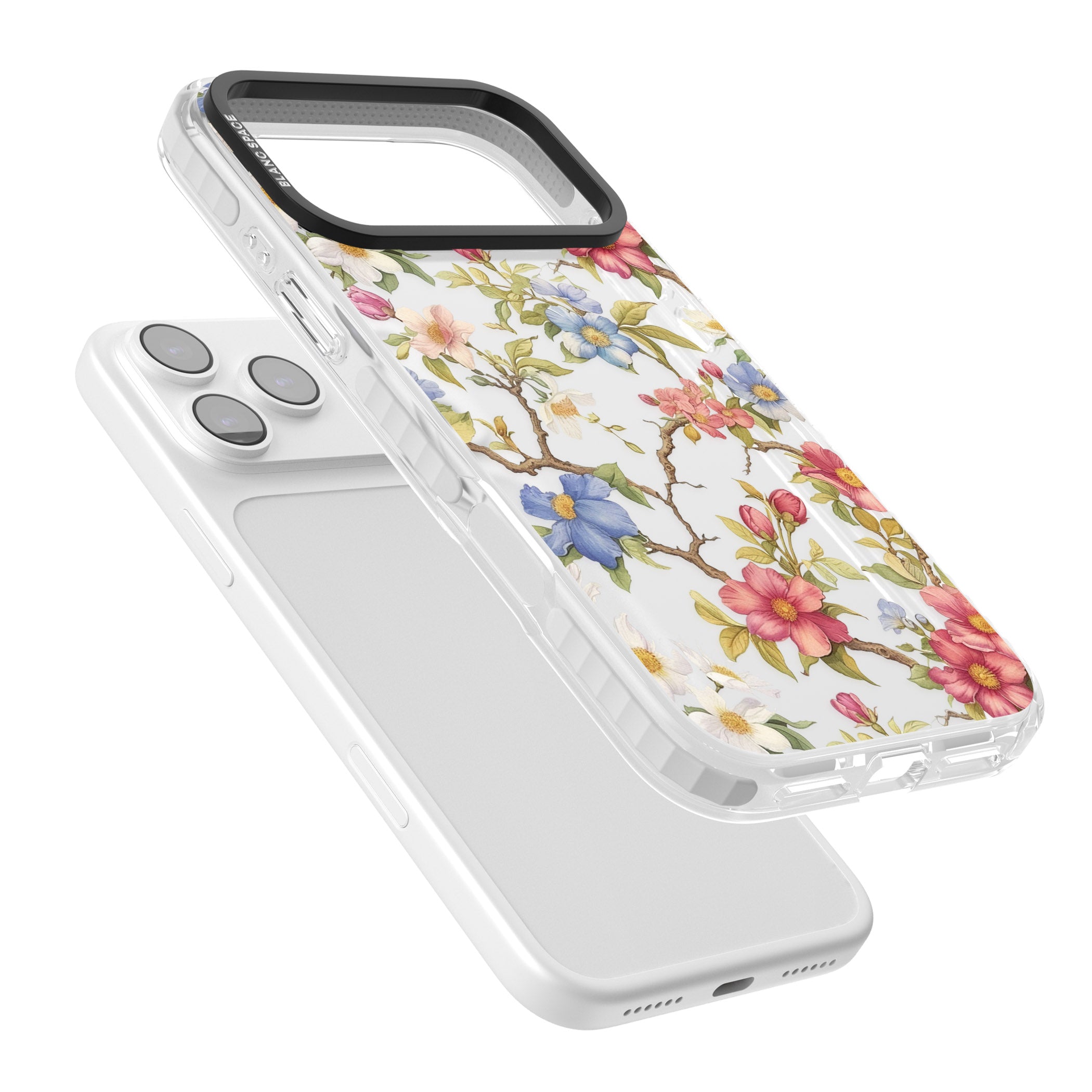 Vintage Vines & Flowers iPhone 17 Pro Max Impact Clear Phone Case Colours
