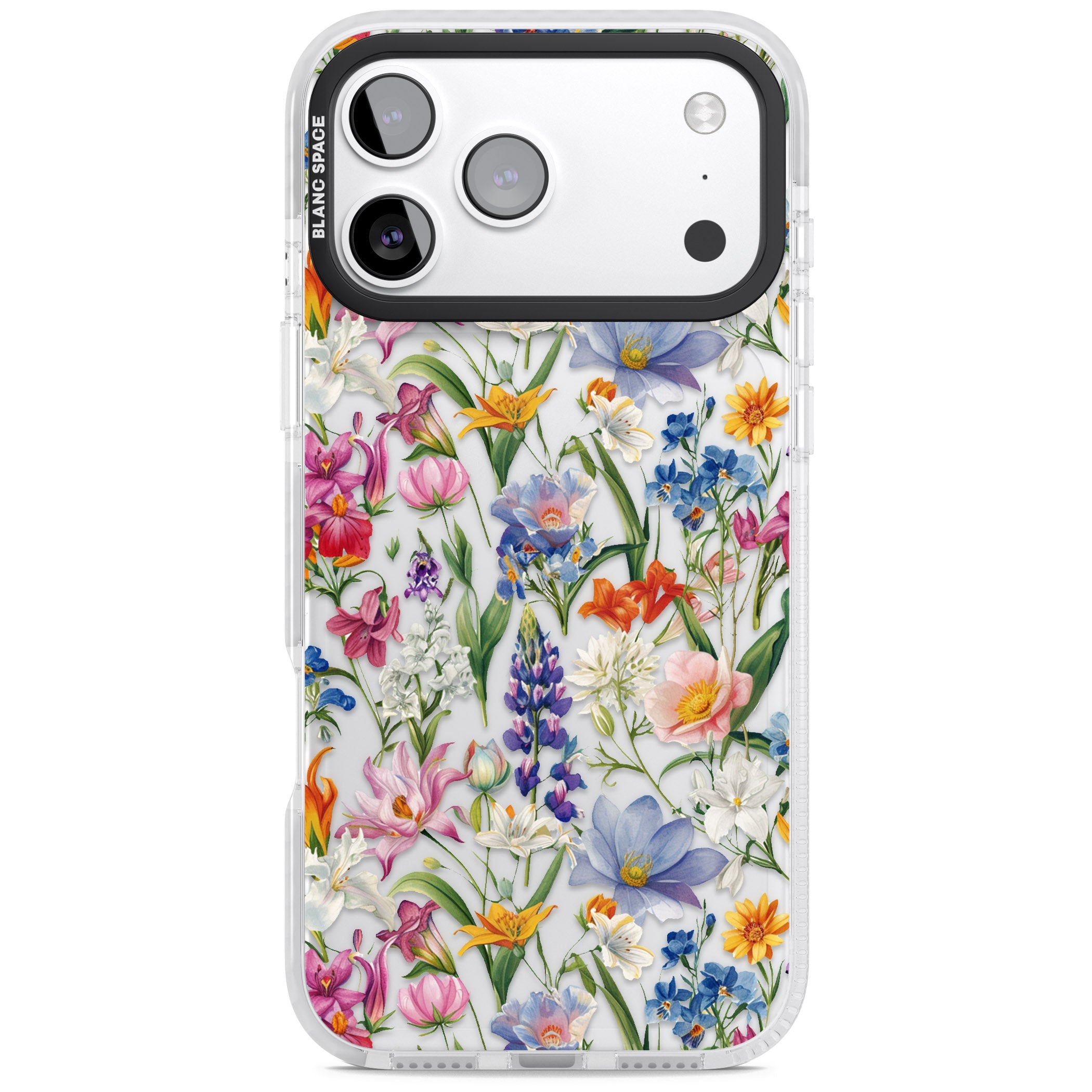 Vintage Wildflowers iPhone 17 Pro Max Impact Clear Phone Case
