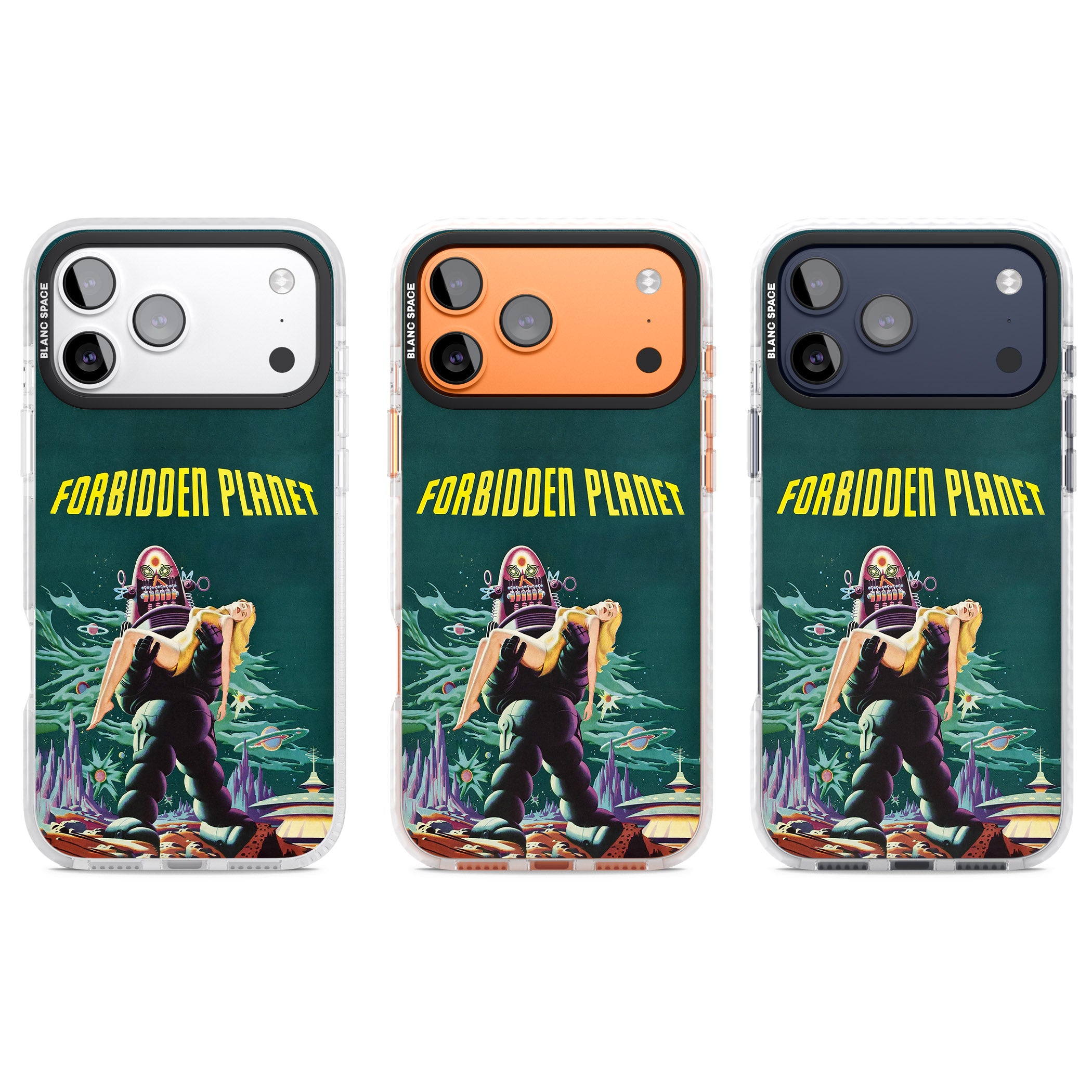 Forbidden Planet Poster iPhone 17 Pro Impact Clear Phone Case APT Impact Protection