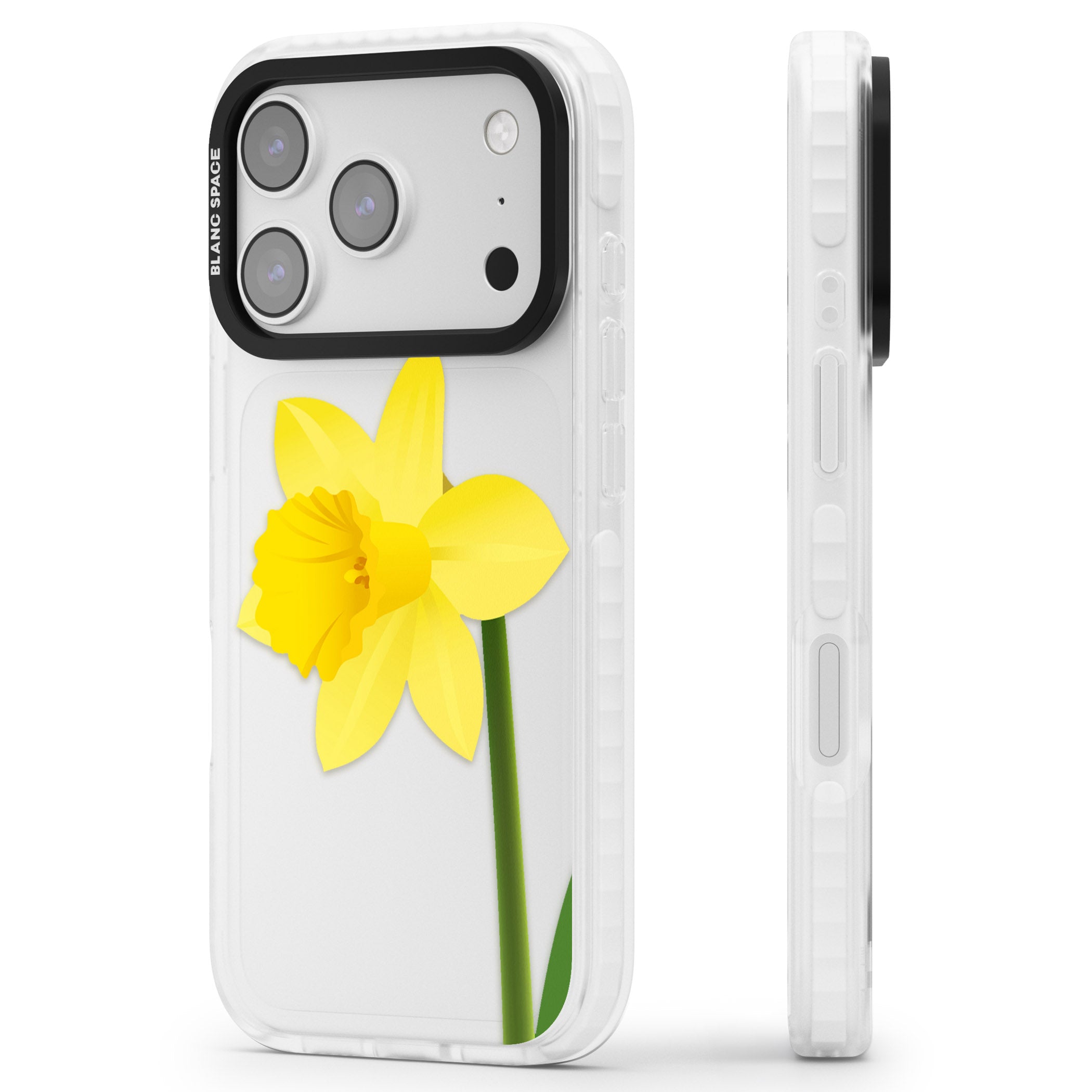 Daffodil iPhone 17 Pro Max Impact Clear Phone Case Side Profile