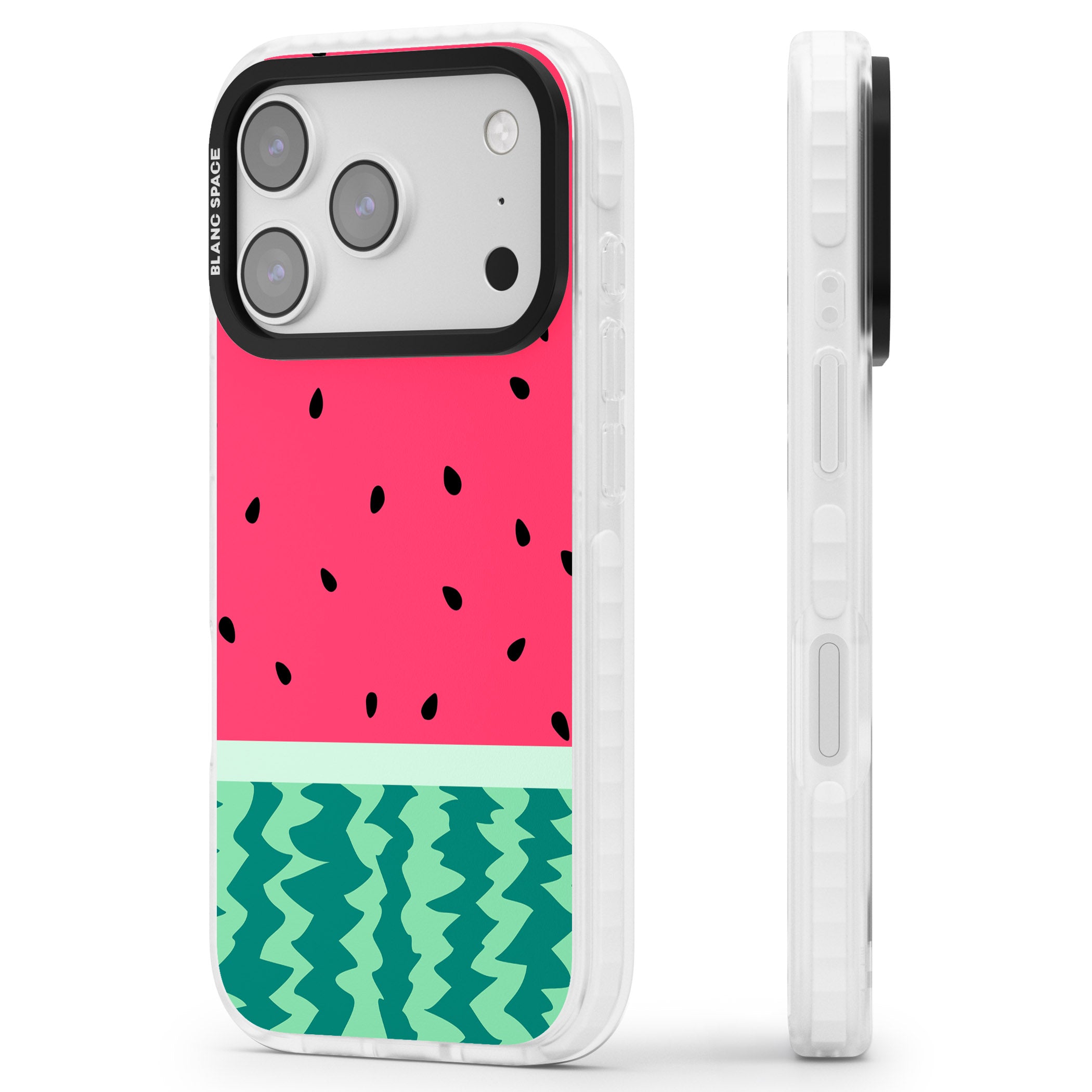 Full Watermelon iPhone 17 Pro Max Impact Clear Phone Case Side Profile
