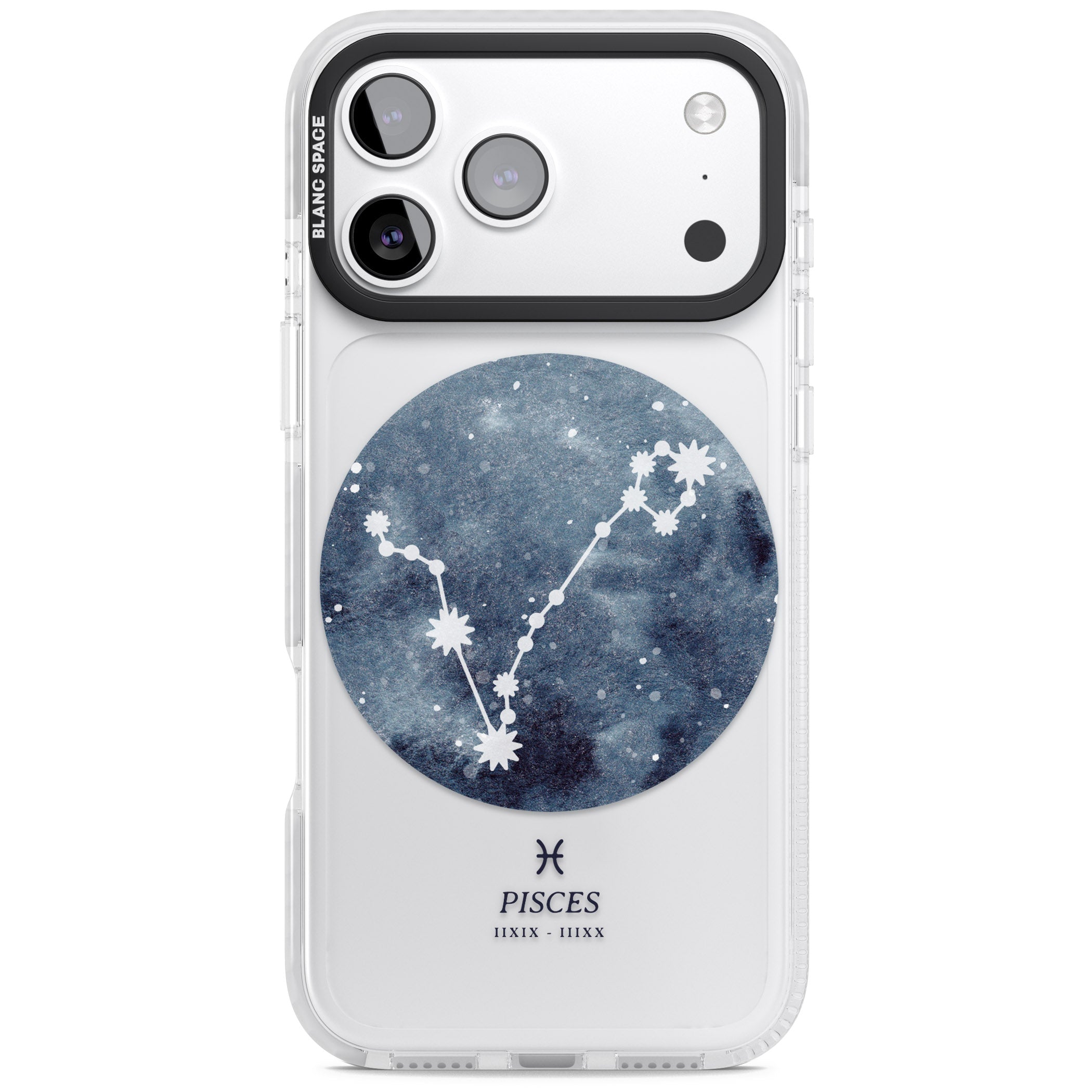 Pisces Zodiac Constellation iPhone 17 Pro Max Impact Clear Phone Case