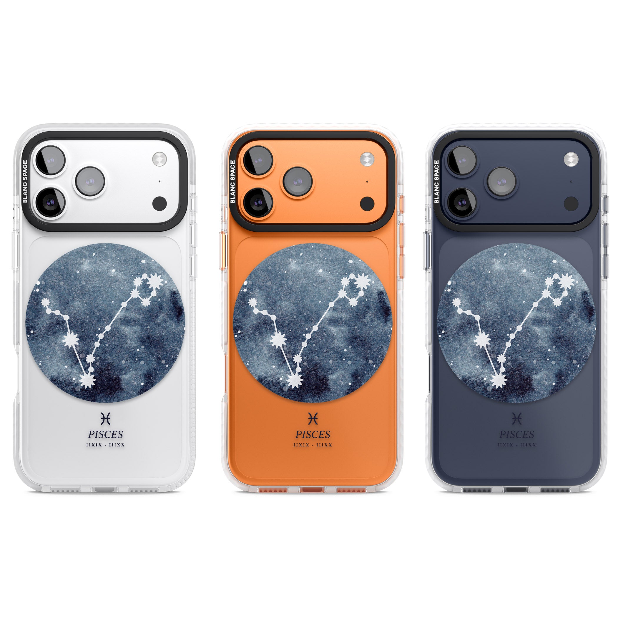 Pisces Zodiac Constellation iPhone 17 Pro Impact Clear Phone Case APT Impact Protection