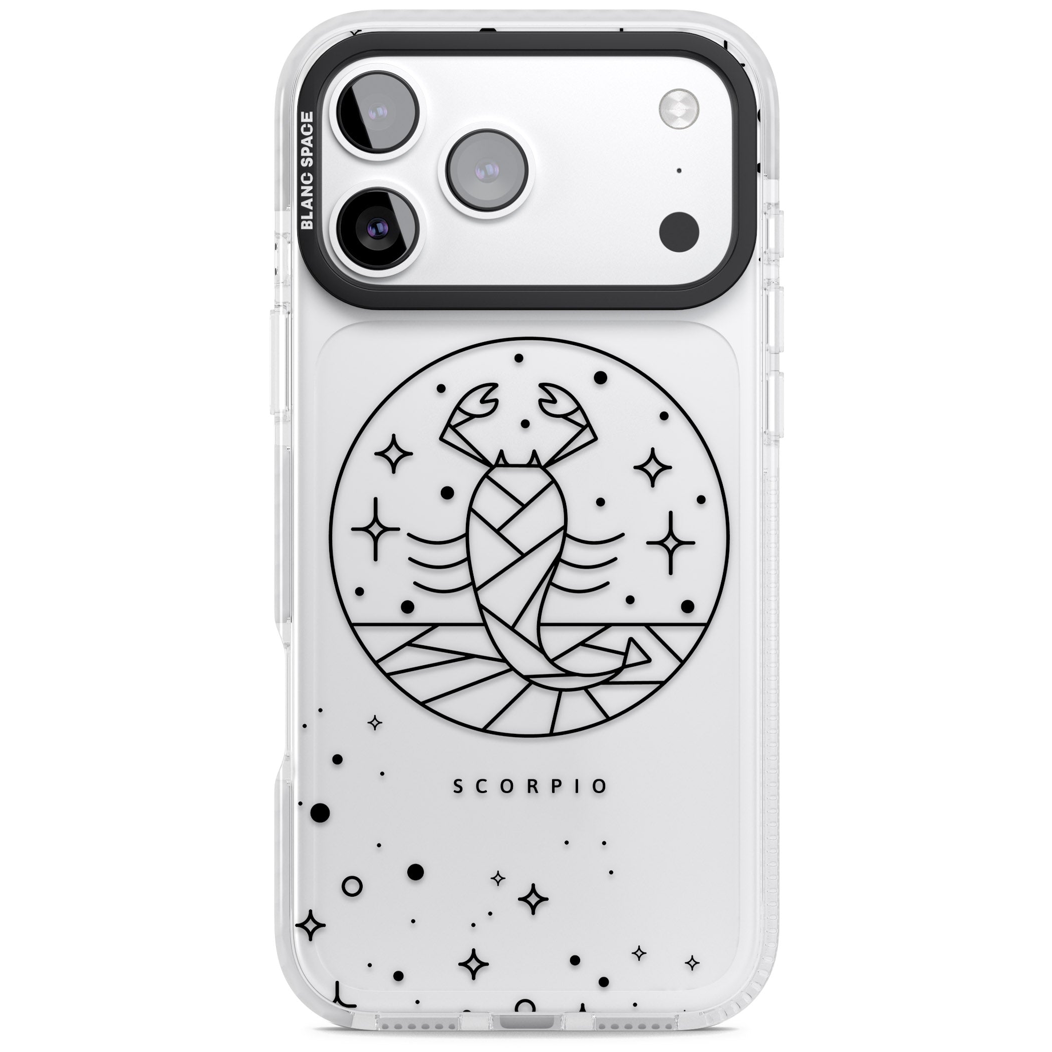 Scorpio Emblem Cosmic Design iPhone 17 Pro Max Impact Clear Phone Case