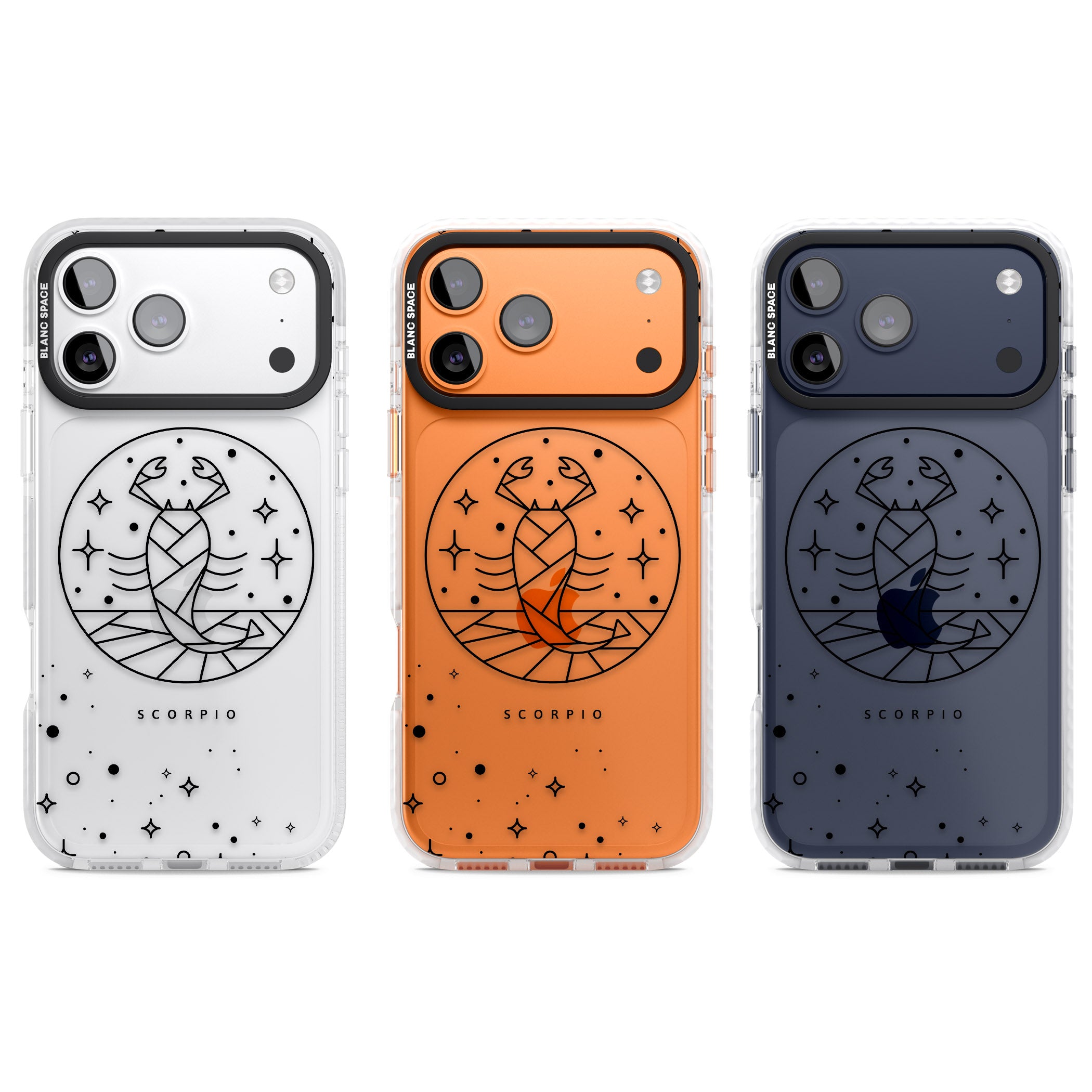 Scorpio Emblem Cosmic Design iPhone 17 Pro Impact Clear Phone Case APT Impact Protection