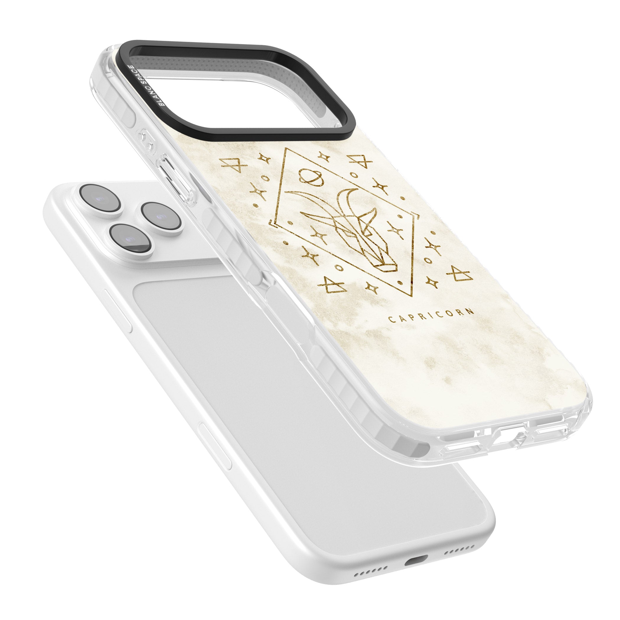 Capricorn Gold Zodiac Design iPhone 17 Pro Max Impact Clear Phone Case Colours