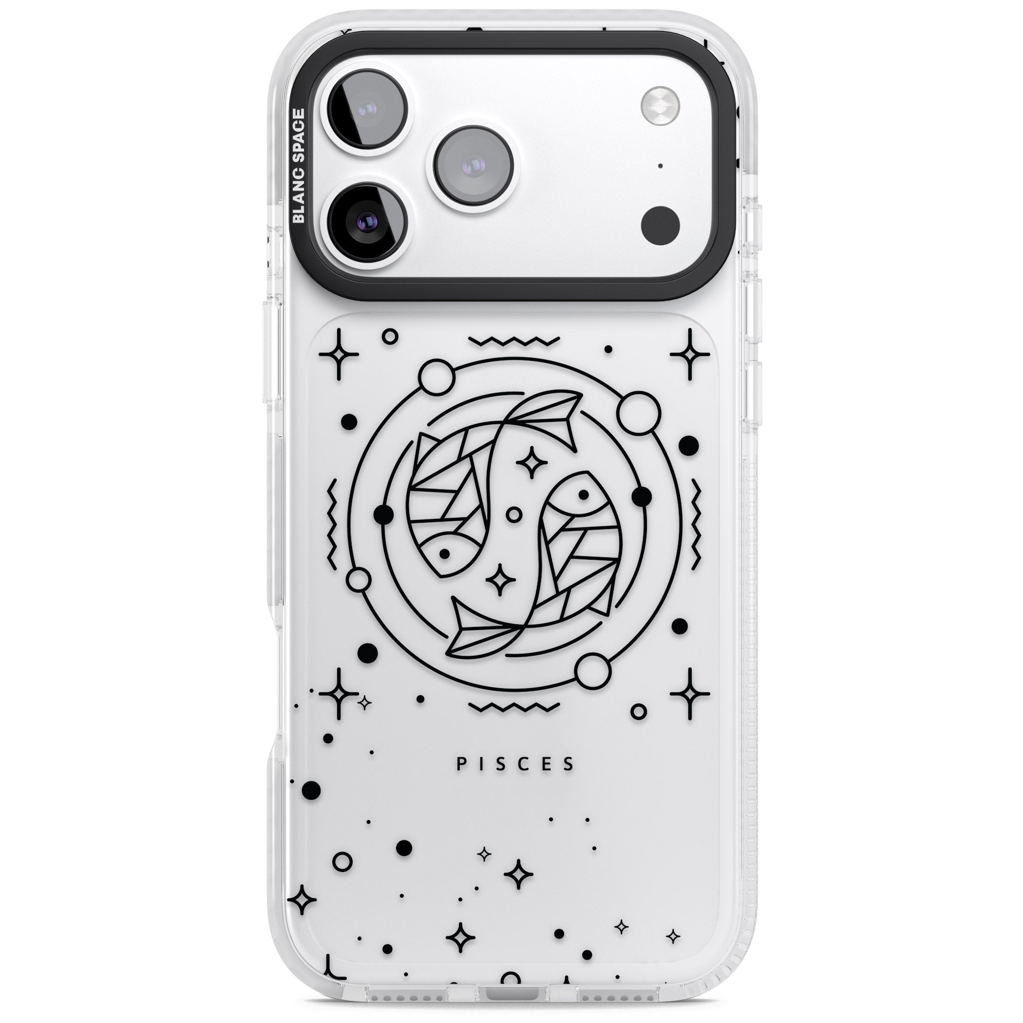 Pisces Emblem Transparent iPhone 17 Pro Max Impact Clear Phone Case