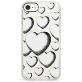 Hand-Drawn HeartsImpact Phone Case for iPhone SE