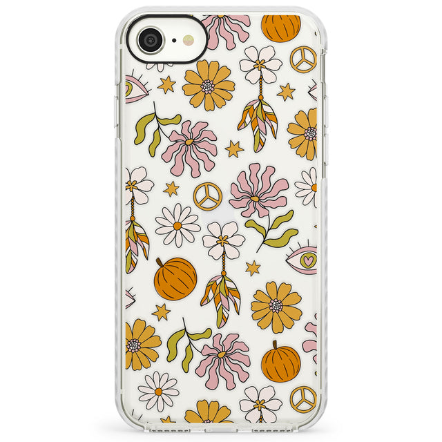 Retro Boho Fall FloralImpact Phone Case for iPhone SE