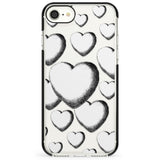 Hand-Drawn Hearts Impact Phone Case for iPhone SE