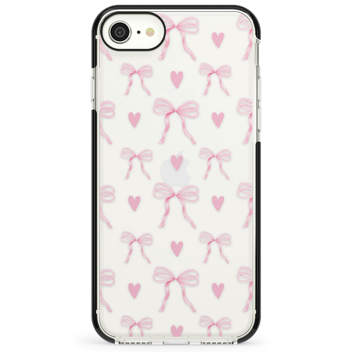 Pink Bows & Hearts Impact Phone Case for iPhone SE