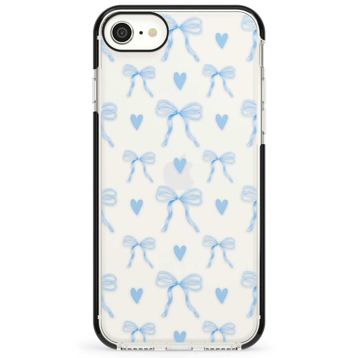 Blue Bows & Hearts Impact Phone Case for iPhone SE