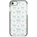 Blue Bows & Hearts Impact Phone Case for iPhone SE