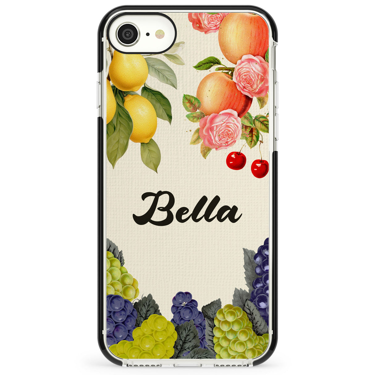 Personalised Vintage Fruits Impact Phone Case for iPhone SE