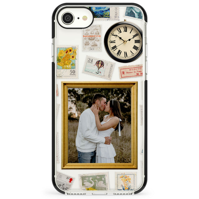 Personalised Vintage Photo Frame Collage Impact Phone Case for iPhone SE