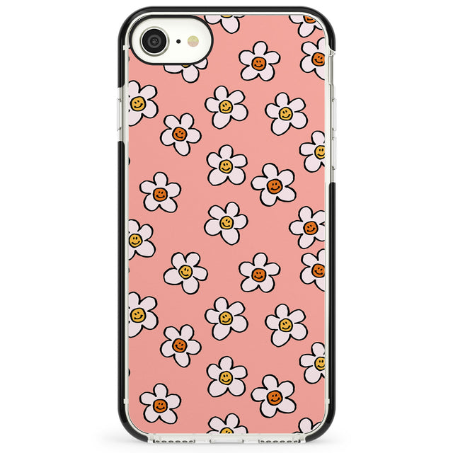 Peachy Daisy Smiles Impact Phone Case for iPhone SE