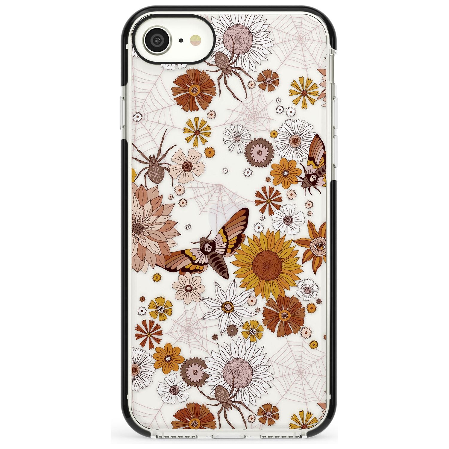 Halloween Skulls and Flowers Phone Case for iPhone SE