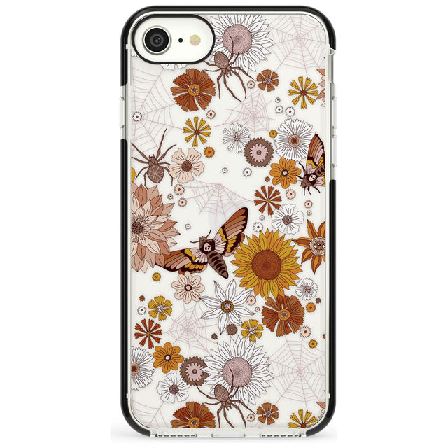 Halloween Skulls and Flowers Phone Case for iPhone SE