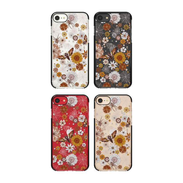 Halloween Skulls and Flowers Phone Case for iPhone SE