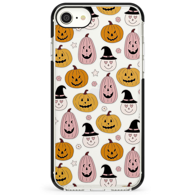 Witches and Pumpkins Pattern Impact Phone Case for iPhone SE