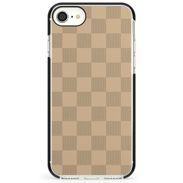 BEIGE CHECKERED Impact Phone Case for iPhone SE