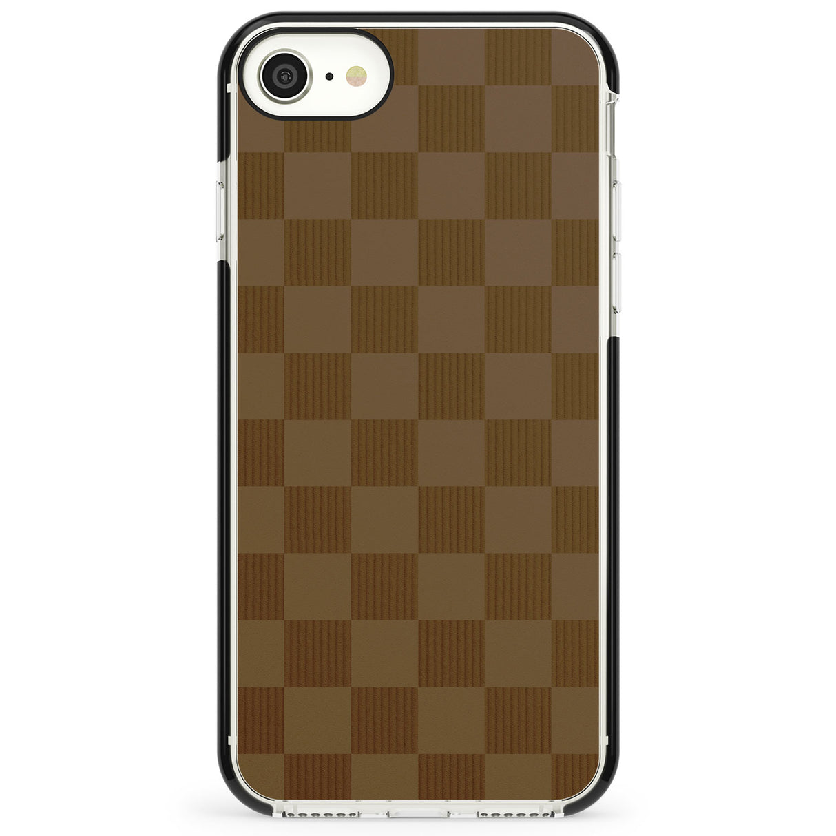 CHOCOLATE CHECKERED Impact Phone Case for iPhone SE