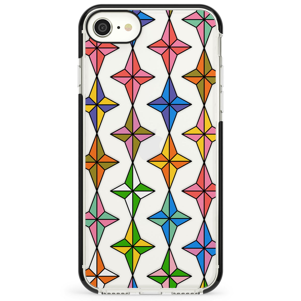 Multi Colour Stars Pattern Impact Phone Case for iPhone SE