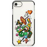 Nostalgic Sticker Collage Impact Phone Case for iPhone SE