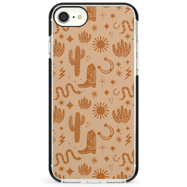 Wild West Pattern Impact Phone Case for iPhone SE