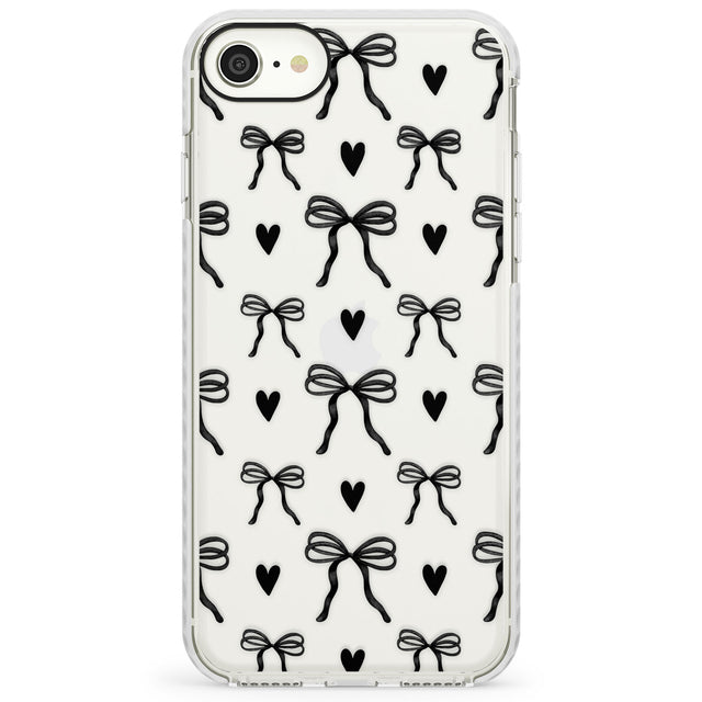 Black Bows & HeartsImpact Phone Case for iPhone SE