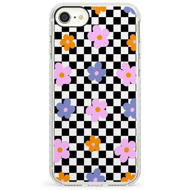 Checkered BlossomImpact Phone Case for iPhone SE