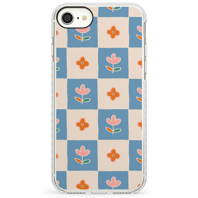Vintage Bloom CheckeredImpact Phone Case for iPhone SE