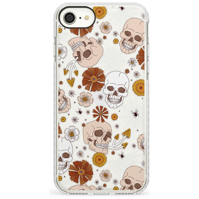 Halloween Skulls and Flowers Phone Case for iPhone SE