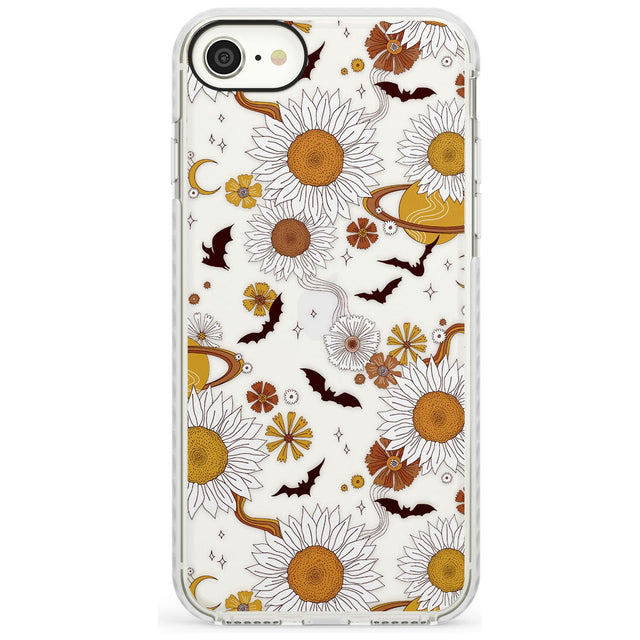 Halloween Skulls and Flowers Phone Case for iPhone SE