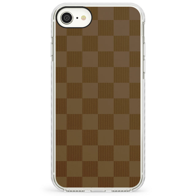 CHOCOLATE CHECKEREDImpact Phone Case for iPhone SE