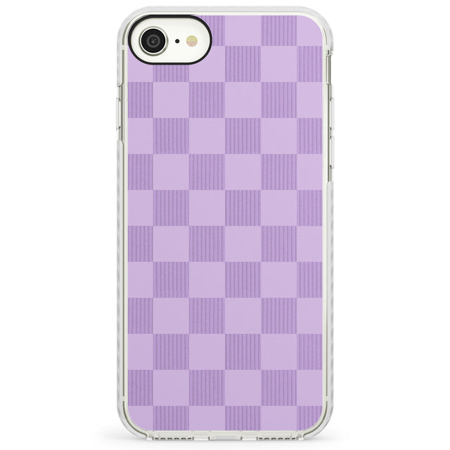 LILAC CHECKEREDImpact Phone Case for iPhone SE