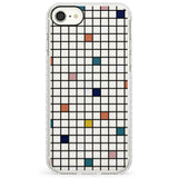 Earthtone Clear Geometric GridImpact Phone Case for iPhone SE