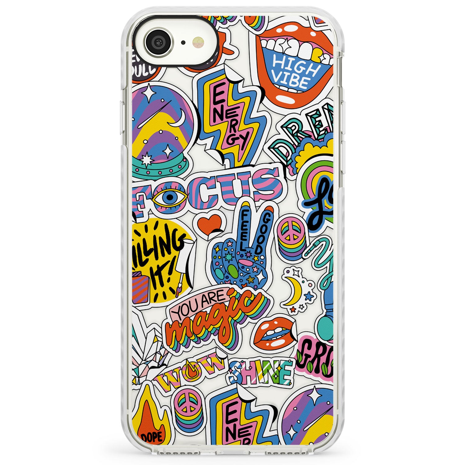 Magic Sticker CollageImpact Phone Case for iPhone SE