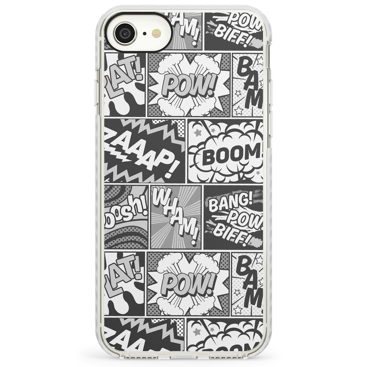 Onomatopoeia (Black & White)Impact Phone Case for iPhone SE