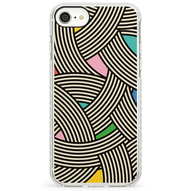 Multicolour Optic WavesImpact Phone Case for iPhone SE