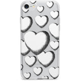 Hand-Drawn Hearts Phone Case for iPhone SE 2020, iPhone SE 2022