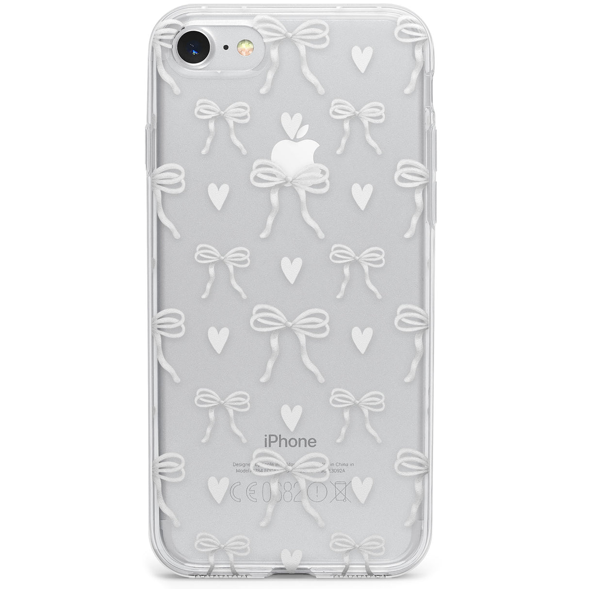 White Bows & Hearts Phone Case for iPhone SE 2020, iPhone SE 2022