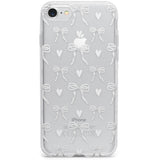 White Bows & Hearts Phone Case for iPhone SE 2020, iPhone SE 2022