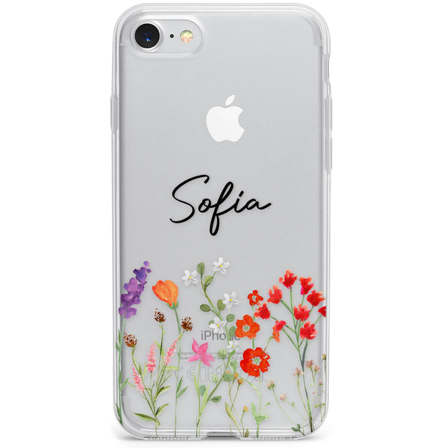 Personalised Spring Wildflowers Phone Case for iPhone SE 2020, iPhone SE 2022