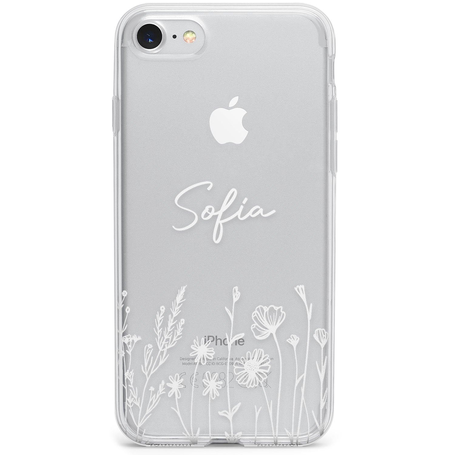 Personalised White Wildflowers Phone Case for iPhone SE 2020, iPhone SE 2022