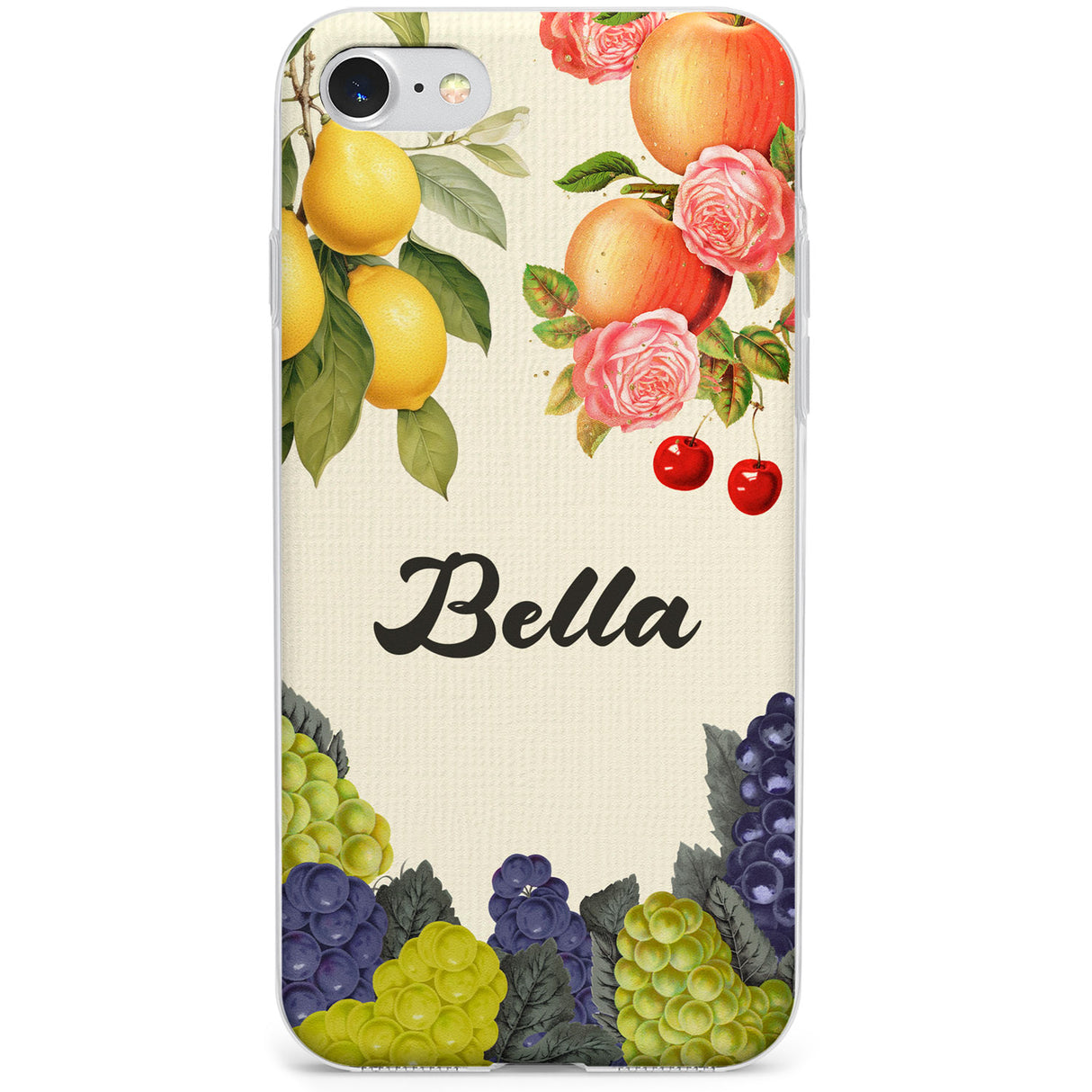 Personalised Vintage Fruits Phone Case for iPhone SE 2020, iPhone SE 2022