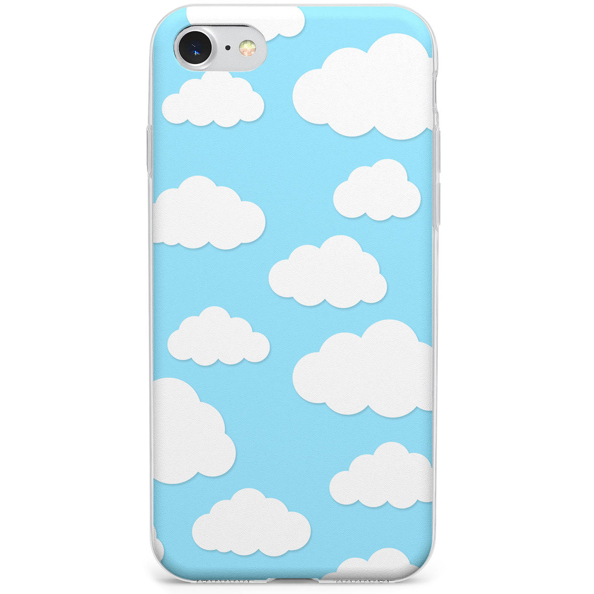 Blue Sky & Clouds Pattern Phone Case for iPhone SE 2020, iPhone SE 2022