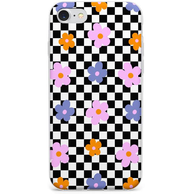 Checkered Blossom Phone Case for iPhone SE 2020, iPhone SE 2022